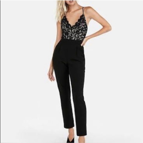 Express ankle-length black jumpsuit - Picture 1 of 6